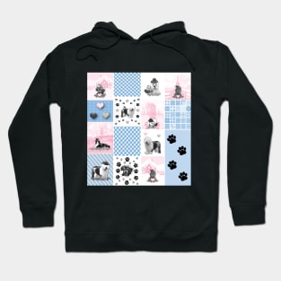 Dog Lovers Patchwork Pattern Hoodie